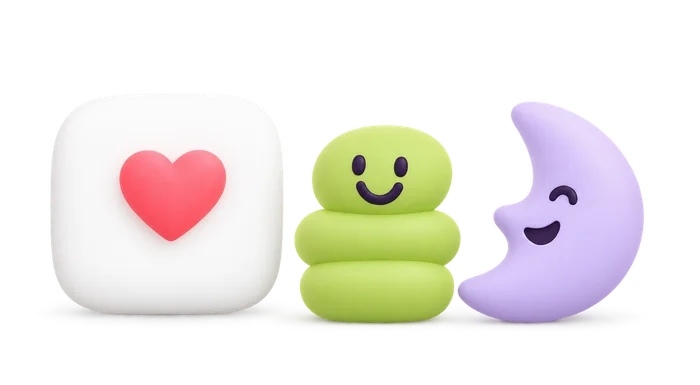 A heart tile connected to the Attending team